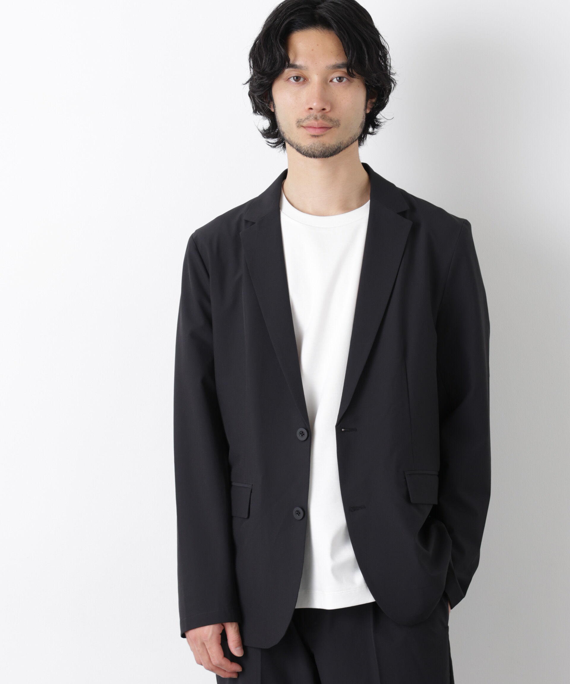 nano･universe「ライトウェイトストレッチ ジャケット（セットアップ可）」|テーラードジャケット|