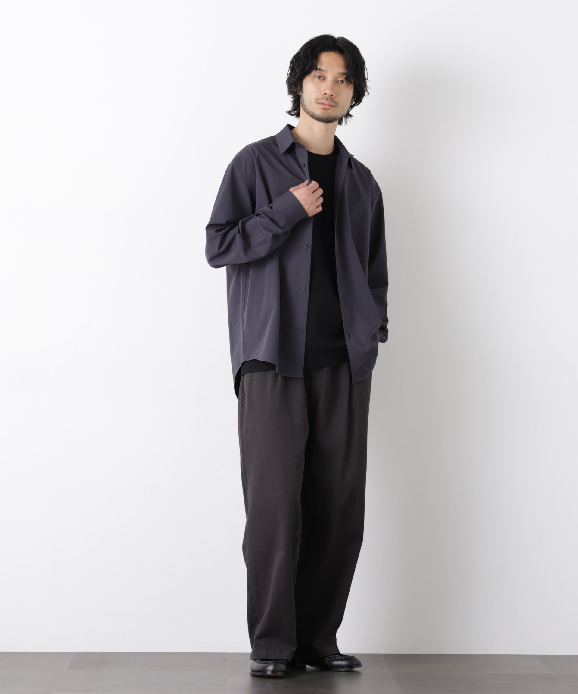 nano･universe「ライトウェイトストレッチシャツ 長袖」|シャツ・ブラウス|