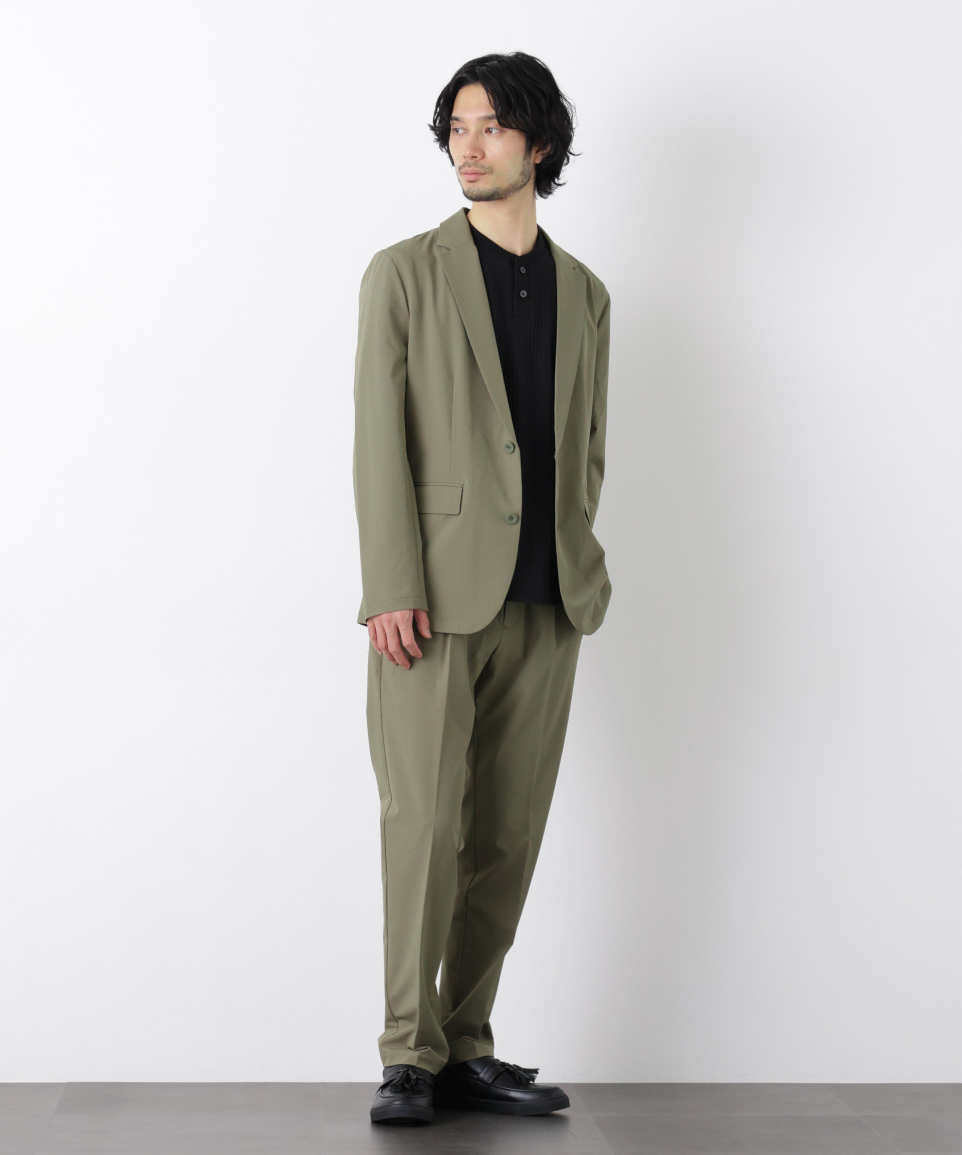 nano･universe「ライトウェイトストレッチ スラックス（セットアップ可）」|チノ|