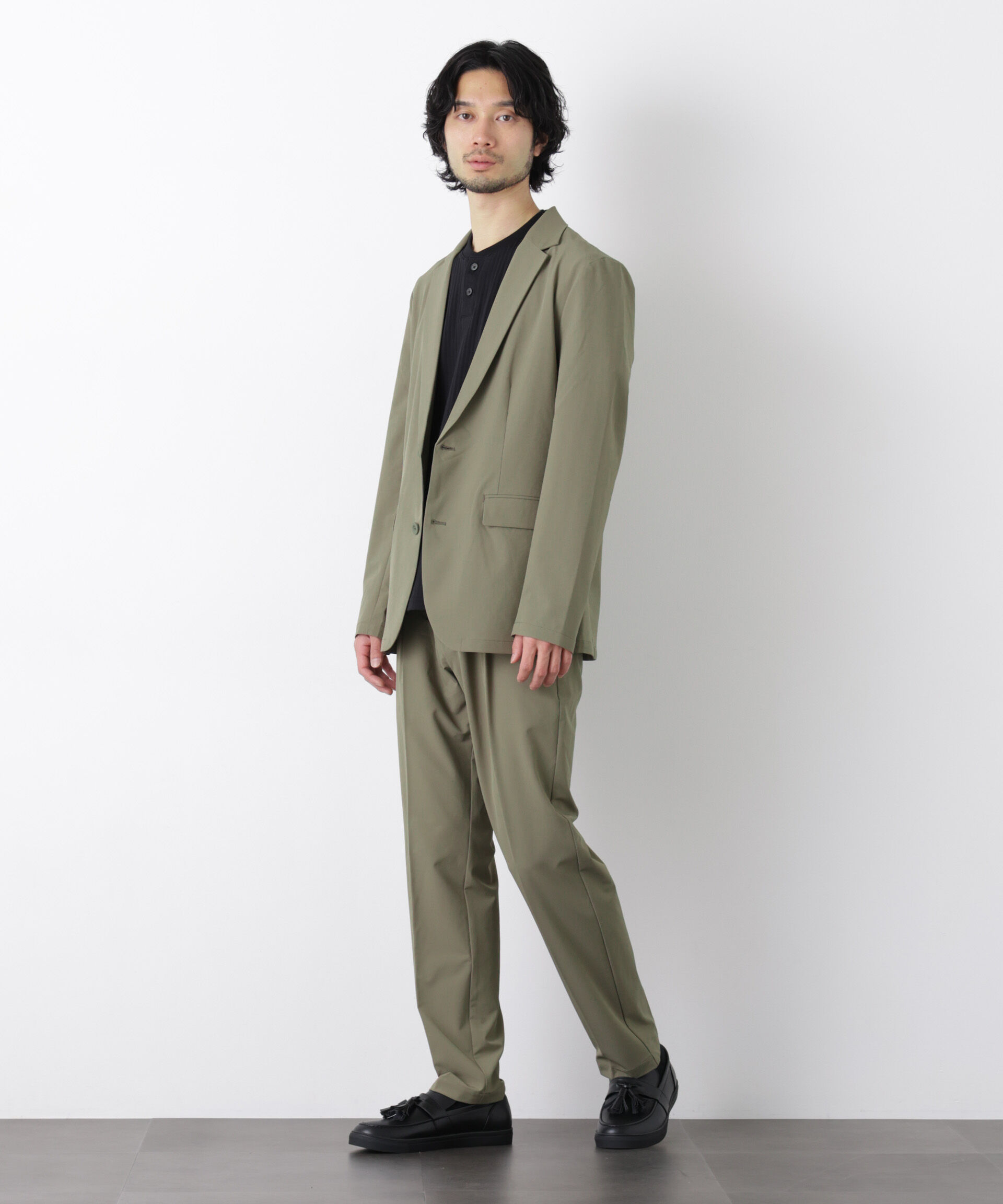 nano･universe「ライトウェイトストレッチ スラックス（セットアップ可）」|チノ|