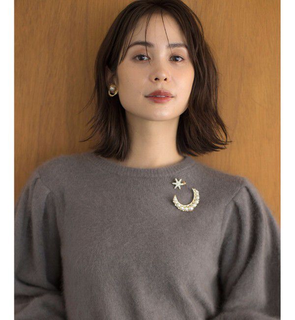 組曲「【好評につき追加予約・2SET】ツインスターパールブローチ」|ブローチ・コサージュ|ゴールド系