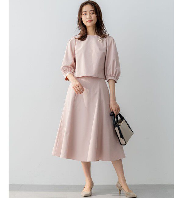 組曲「クロップドフレア セットアップ」|スーツ|ピンク系