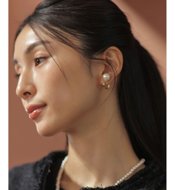 組曲「リボンパール2WAYイヤリング」|イヤリング|