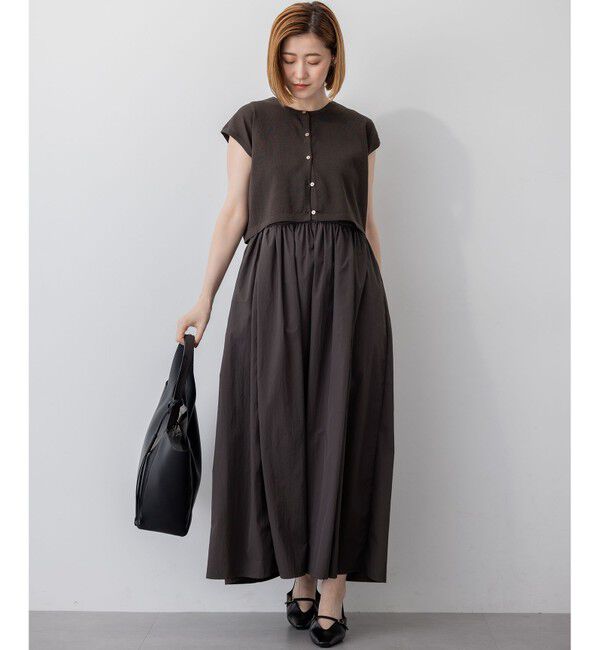 23区「【Oggi8月号掲載/洗える】ニットレイヤード ワンピース」|ワンピース|