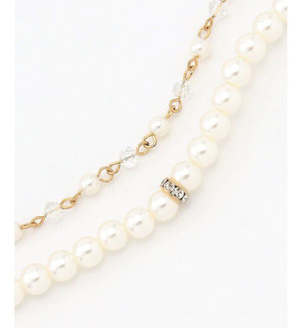 ANY SIS「2連パール調ストーン ネックレス」|ネックレス|