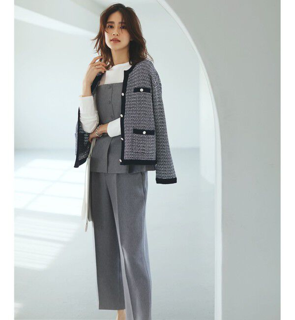 any SiS「【洗える】ビスチェ & ワイドパンツ セット」|スーツ|グレー