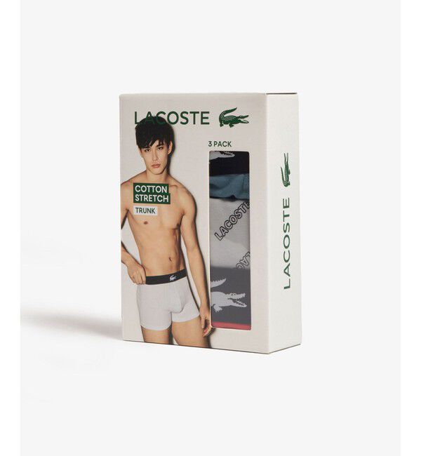 LACOSTE「３パックロゴプリントストレッチコットンボクサートランクショーツ / ボクサーパンツ」|インナー|