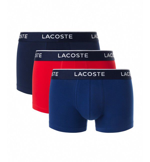 LACOSTE「３パックストレッチコットントランクボクサーショーツ / ボクサーパンツ」|インナー|ネイビー