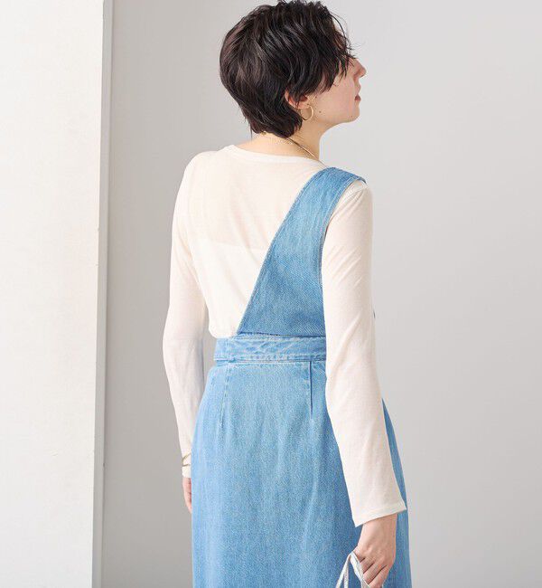 Rie Miller「【RM denim】ワンショルダーデニムジャンパースカート」|ワンピース|