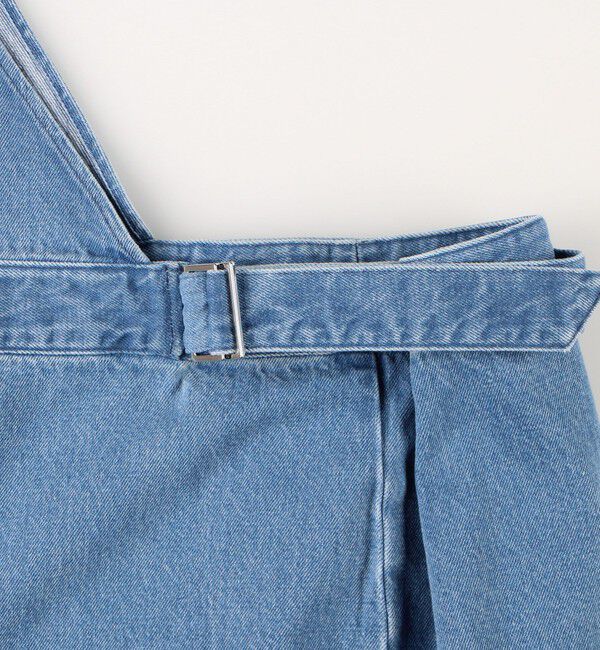 Rie Miller「【RM denim】ワンショルダーデニムジャンパースカート」|ワンピース|