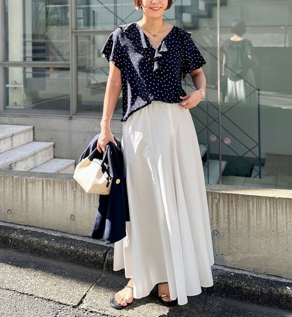 NOLLEY'S「【追加】【WEB＆一部店舗限定色あり】ウォッシャブルヴィンテージタフタマチ入りマキシスカート」|スカート|