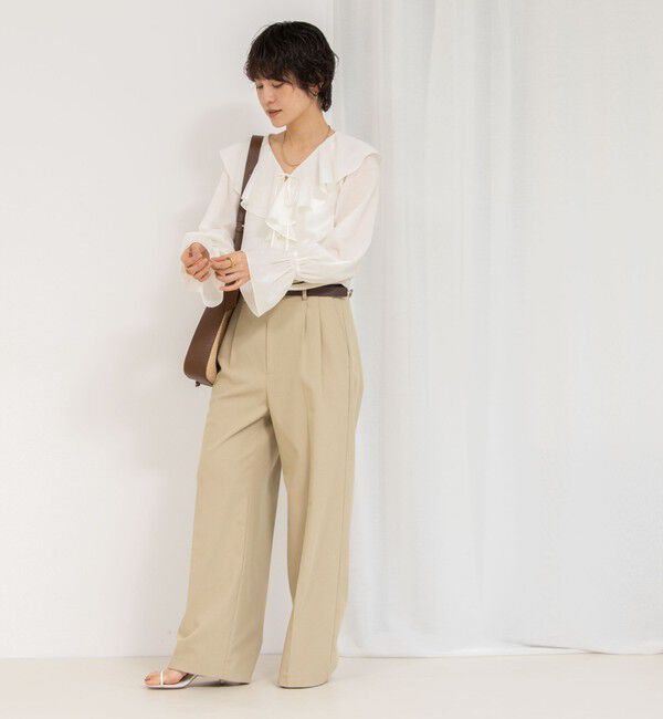 NOLLEY'S sophi「シアーラッフルブラウス」|シャツ・ブラウス|