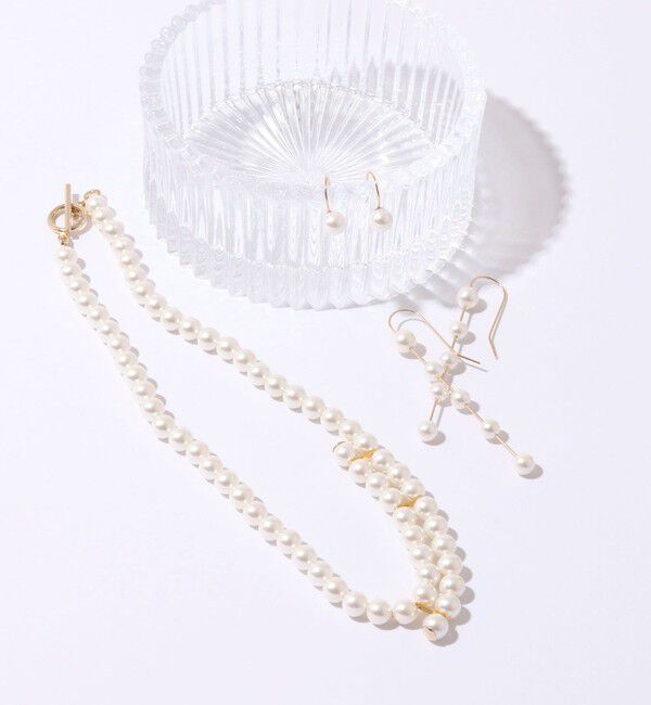 grace grace「【grace grace/グラスグラス】シェルパールオーバーショートネックレス」|ネックレス|