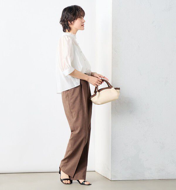 NOLLEY'S「5分袖衿フリルブラウス」|シャツ・ブラウス|