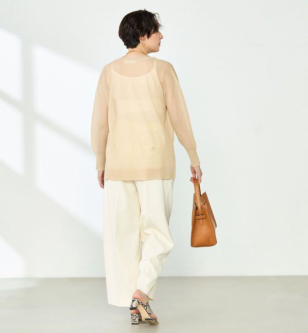 NOLLEY'S sophi「麻混シアーVネックプルオーバーニット」|ニット・セーター|