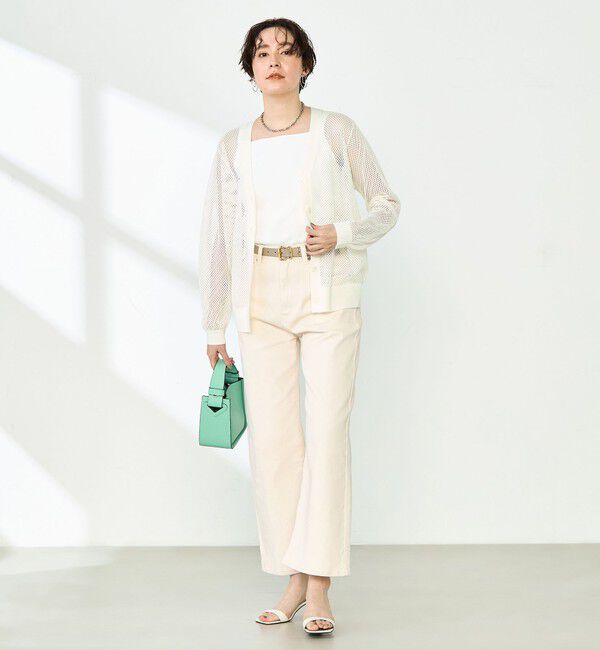 NOLLEY'S「《手洗い可能》メッシュ長袖Vネックカーディガン」|カーディガン|