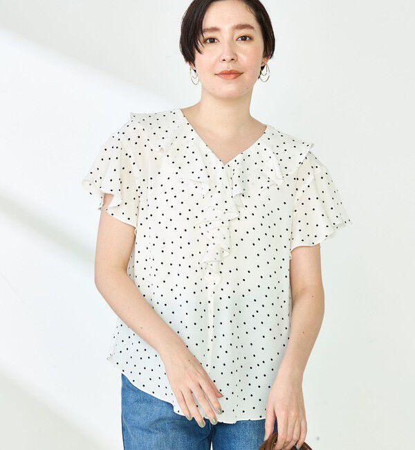 NOLLEY'S「2wayラッフル衿ブラウス」|シャツ・ブラウス|ホワイト系その他2