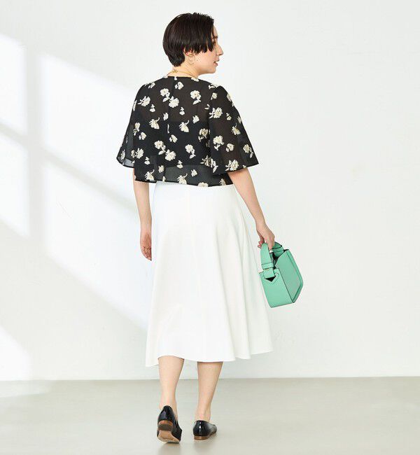 NOLLEY'S sophi「《セットアップ対応》ラメフラワージャガードブラウス」|シャツ・ブラウス|