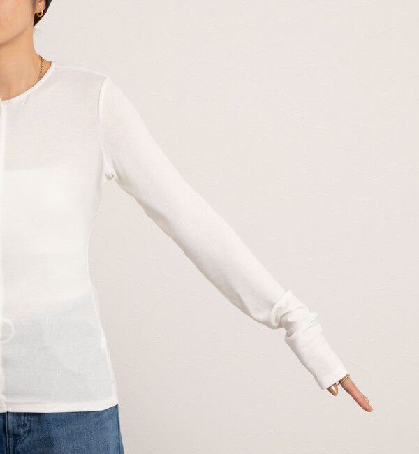 NOLLEY'S「【MAQWEL/マクウェル】リブクルーネックカーディガン」|カーディガン|