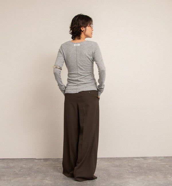 NOLLEY'S「【MAQWEL/マクウェル】リブクルーネックカーディガン」|カーディガン|