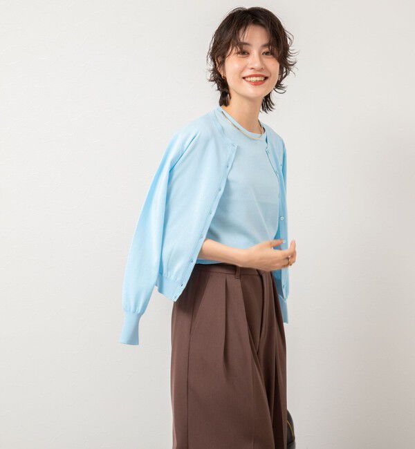 NOLLEY'S sophi「《アンサンブル対応/手洗い可能》綿ポリノースリーブプルオーバーニット」|ニット・セーター|