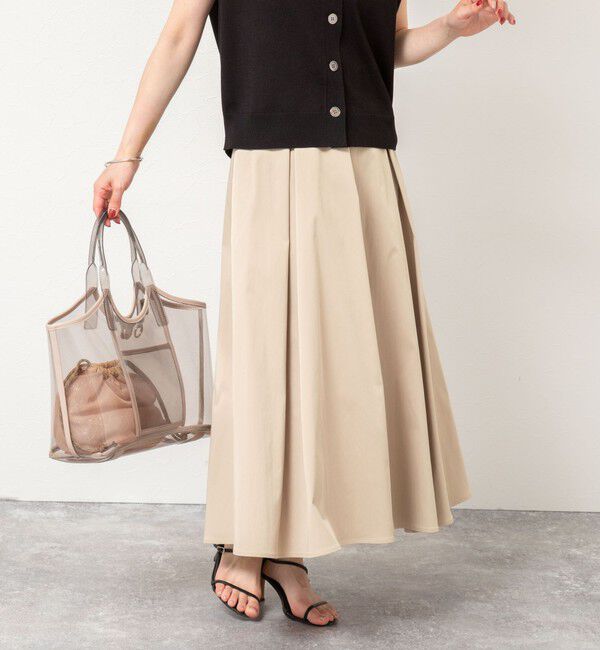 NOLLEY'S sophi「【追加】ウォッシャブルタフタタックフレアスカート」|フレア|