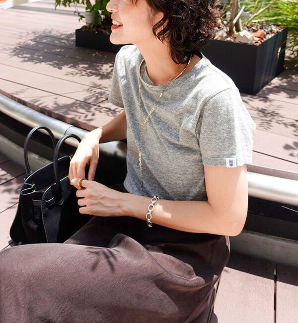 NOLLEY'S「【MAQWEL/マクウェル】MARUDOハーフスリーブTee」|Tシャツ・カットソー|ミディアムグレー