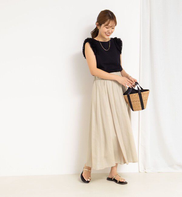 NOLLEY'S「シアーチンツタックスカート」|フレア|