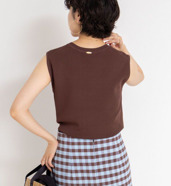 NOLLEY'S sophi「《アンサンブル対応/手洗い可能》マルチファンクション総針ノースリーブプルオーバーニット」|ニット・セーター|