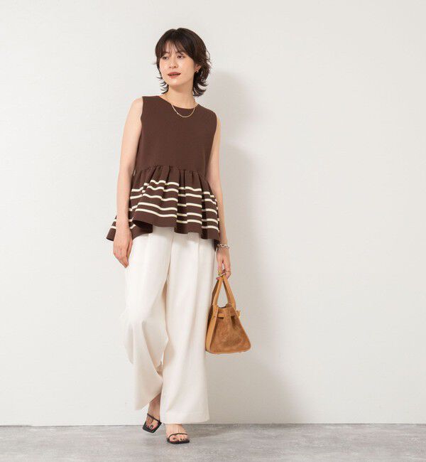 NOLLEY'S「《セットアップ対応》ミラノリブペプラムプルオーバーニット」|ニット・セーター|