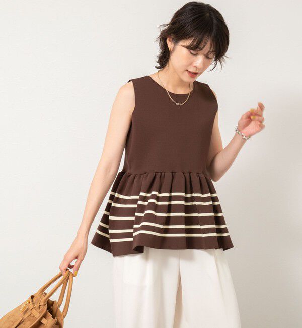 NOLLEY'S「《セットアップ対応》ミラノリブペプラムプルオーバーニット」|ニット・セーター|