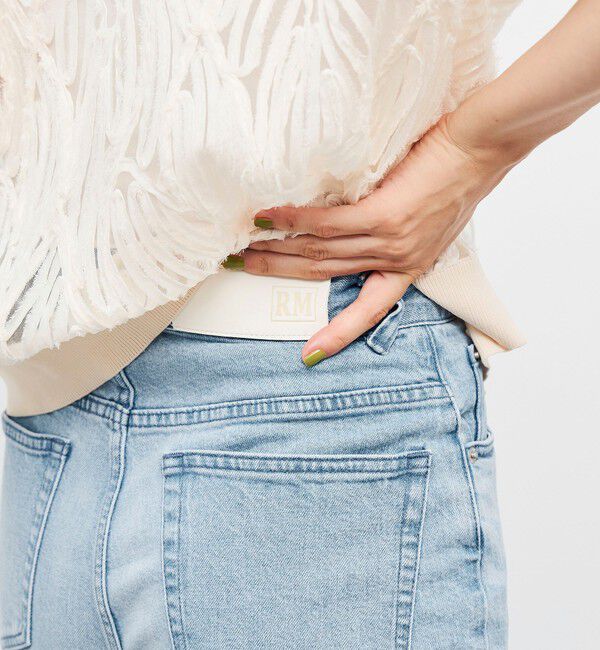 Rie Miller「【RM denim】センタープレスハイウエストパンツ」|デニム|