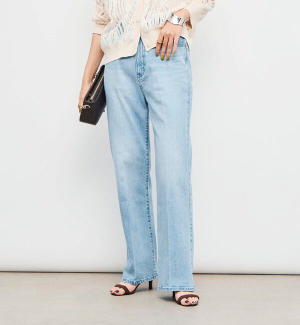 Rie Miller「【RM denim】センタープレスハイウエストパンツ」|デニム|