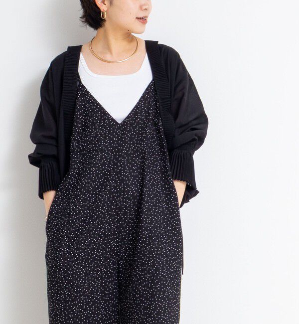 Rie Miller「ウォッシャブルシーチングプリントオールインワン」|オールインワン|