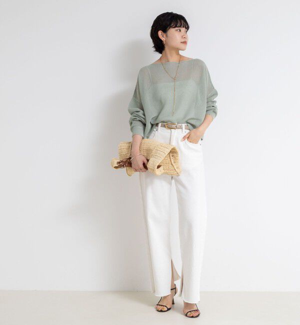 NOLLEY'S「《手洗い可能》ドライメッシュショートプルオーバーニット」|ニット・セーター|