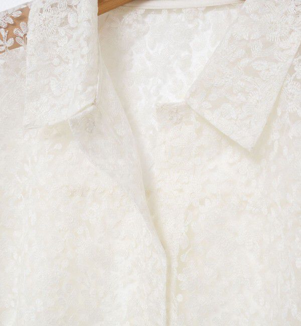 NOLLEY'S「Brocheレースショートシャツ」|シャツ・ブラウス|