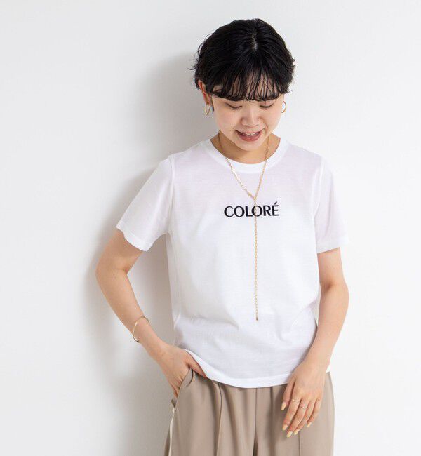 NOLLEY'S sophi「シルケット天竺フロッキーロゴTシャツ」|Tシャツ・カットソー|