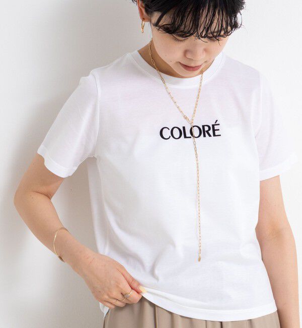 NOLLEY'S sophi「シルケット天竺フロッキーロゴTシャツ」|Tシャツ・カットソー|