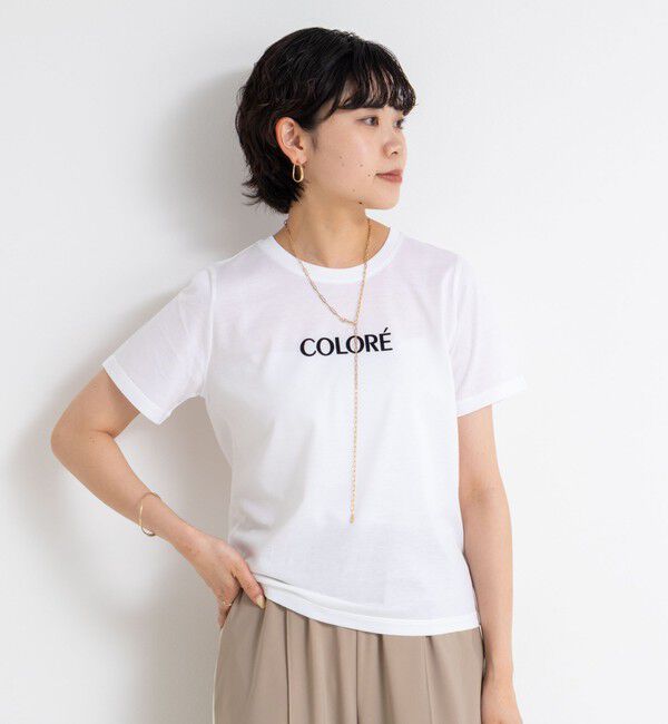 NOLLEY'S sophi「シルケット天竺フロッキーロゴTシャツ」|Tシャツ・カットソー|