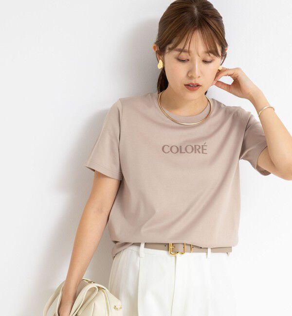 NOLLEY'S sophi「シルケット天竺フロッキーロゴTシャツ」|Tシャツ・カットソー|