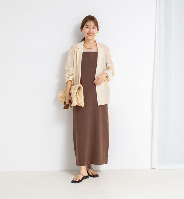 NOLLEY'S sophi「《手洗い可能》配色ニットロングキャミワンピース」|ワンピース|