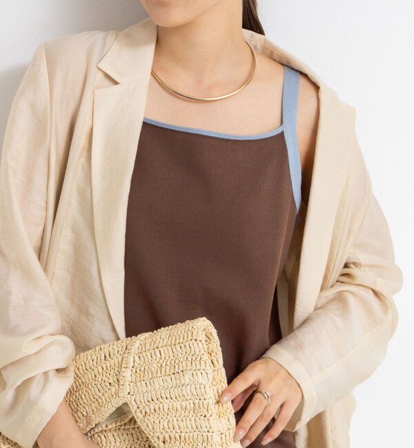 NOLLEY'S sophi「《手洗い可能》配色ニットロングキャミワンピース」|ワンピース|