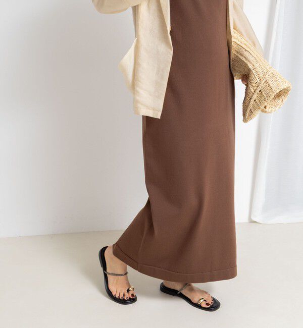 NOLLEY'S sophi「《手洗い可能》配色ニットロングキャミワンピース」|ワンピース|