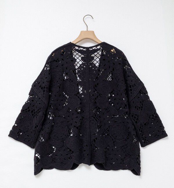Rie Miller「《手洗い可能》レース刺繍7分袖ボレロ」|カーディガン|