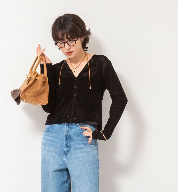 NOLLEY'S「フロッキーチュールカーディガン」|カーディガン|