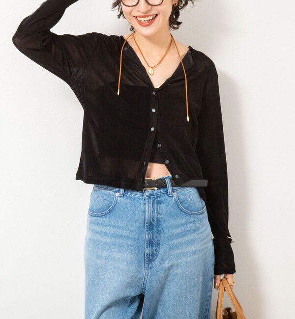 NOLLEY'S「フロッキーチュールカーディガン」|カーディガン|