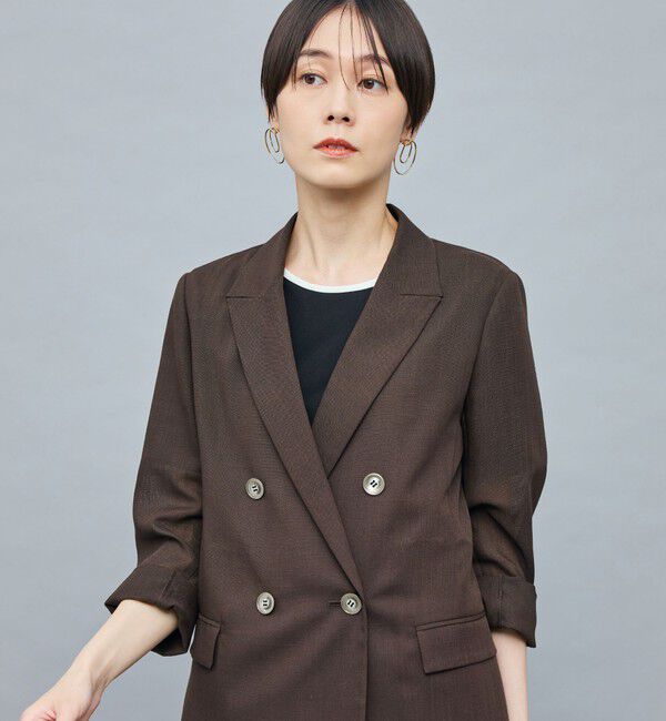 NOLLEY'S sophi「ウォッシャブルボイルシアーダブルジャケット」|テーラードジャケット|