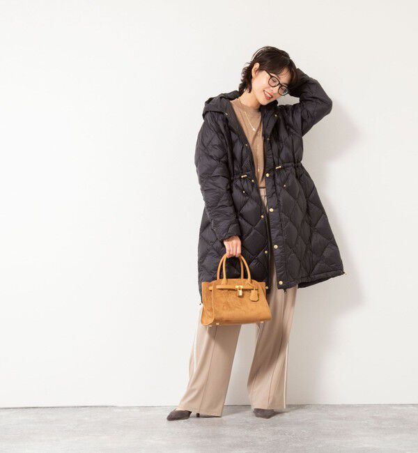 NOLLEY'S「【TAION/タイオン】別注ミドル丈Aラインフードダウン」|ダウン|