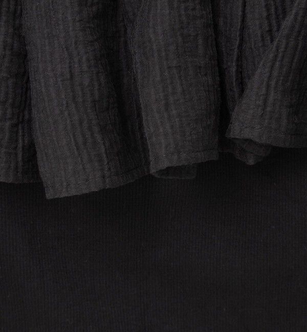 Rie Miller「3WAYリブフリルロンT」|Tシャツ・カットソー|