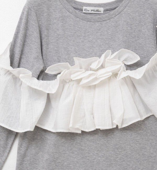 Rie Miller「3WAYリブフリルロンT」|Tシャツ・カットソー|